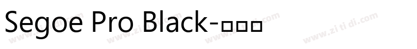 Segoe Pro Black字体转换
